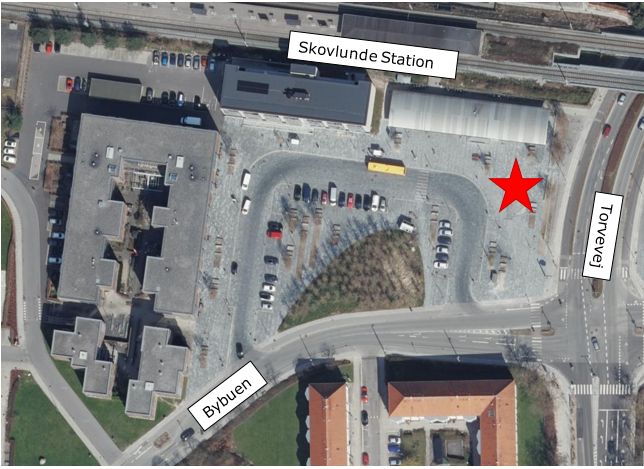Skovlunde stationsplads - springvand repareres